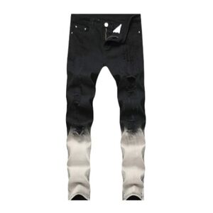 LONGBIDA Men's Skinny Moto Biker Jeans | EUC | Slim Fit Distressed